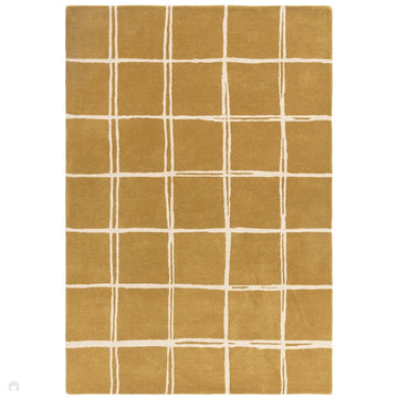 Albany Grid Modern Geometric Hand-Woven Wool Gold/Cream Rug-Asiatic Carpets-Rug Love - The Most Loved Rug Store